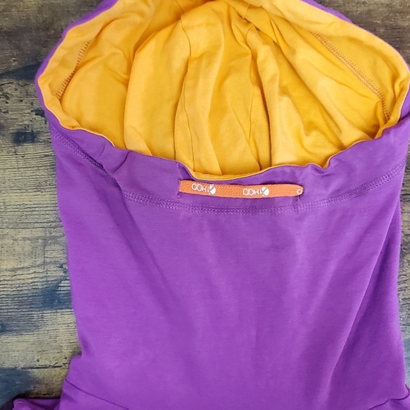 Women's abk Hooded Pullover Pink Orange Burgundy Mountain Size M Hiking Climbing - Picture 4 of 14